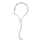 Bids.com .925 Sterling Silver 1/2 Cttw Diamond Double Wave Bolo Bracelet Bracelets