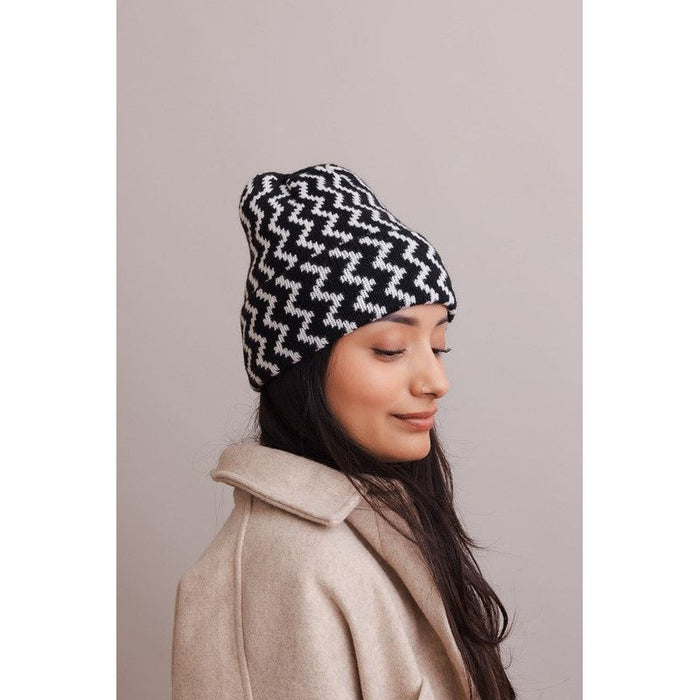 Zigzag Knit Beanies