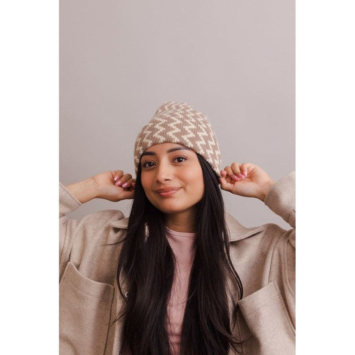 Zigzag Knit Beanies