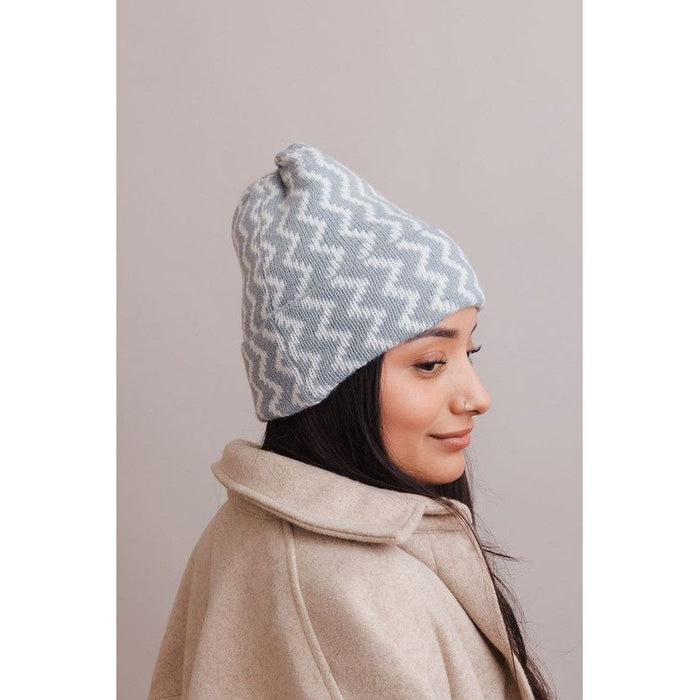 Zigzag Knit Beanies