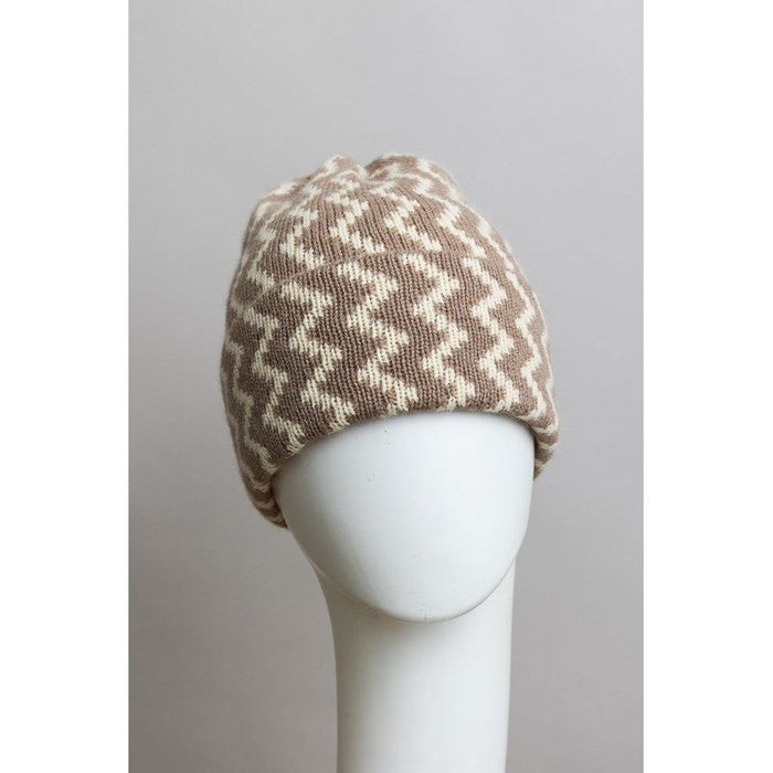 Zigzag Knit Beanies