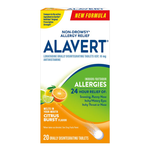 Alavert Alavert® Citrus Burst Orally Disintegrating Tablets – 24-Hour Allergy Relief Medicine & Drugs