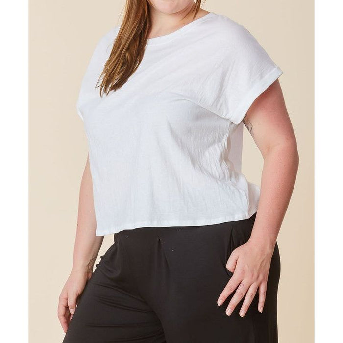 RECYCLED COTTON CROP CURVY SIZE