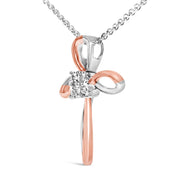 Bids.com 10K Rose Gold Plated Sterling Silver Diamond Accent Cross Pendant Necklace Necklaces