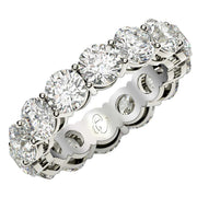 Bids.com Round Cut Lab Grown Diamond Eternity Ring in 14k White Gold (6 cttw FG/VS2) Rings