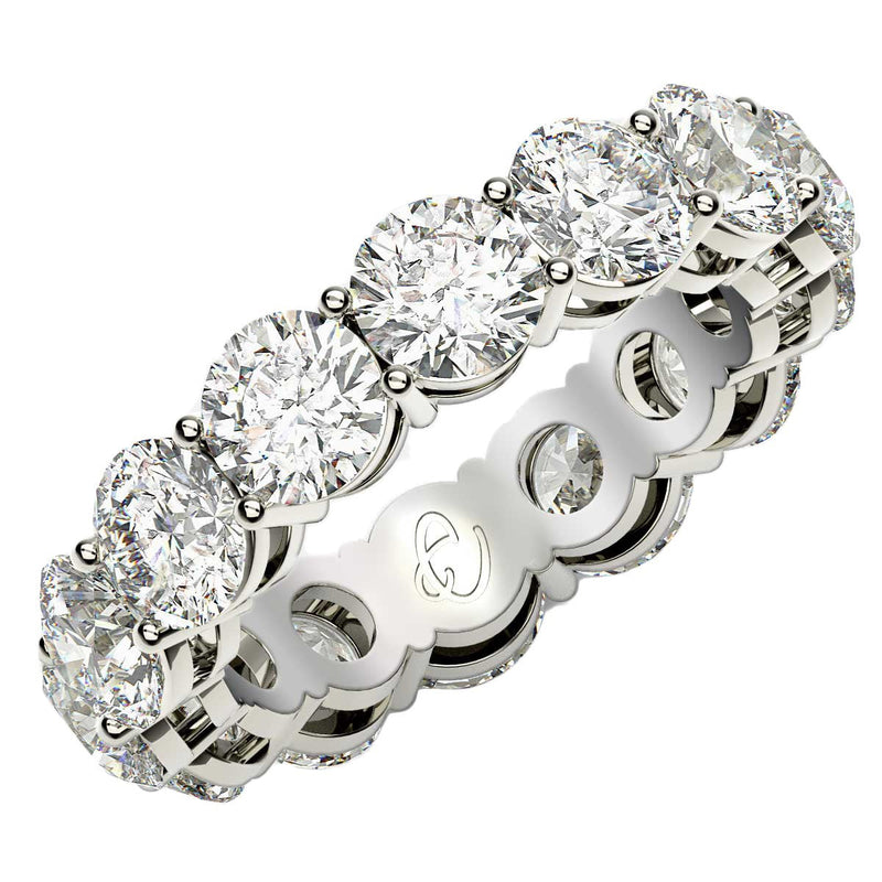 Bids.com Round Cut Lab Grown Diamond Eternity Ring in 14k White Gold (6 cttw FG/VS2) Rings