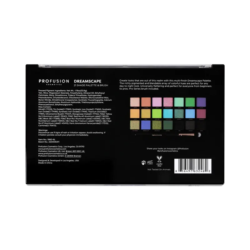 Profusion Cosmetics 21 Shade Palette - Dreamscape Eyes