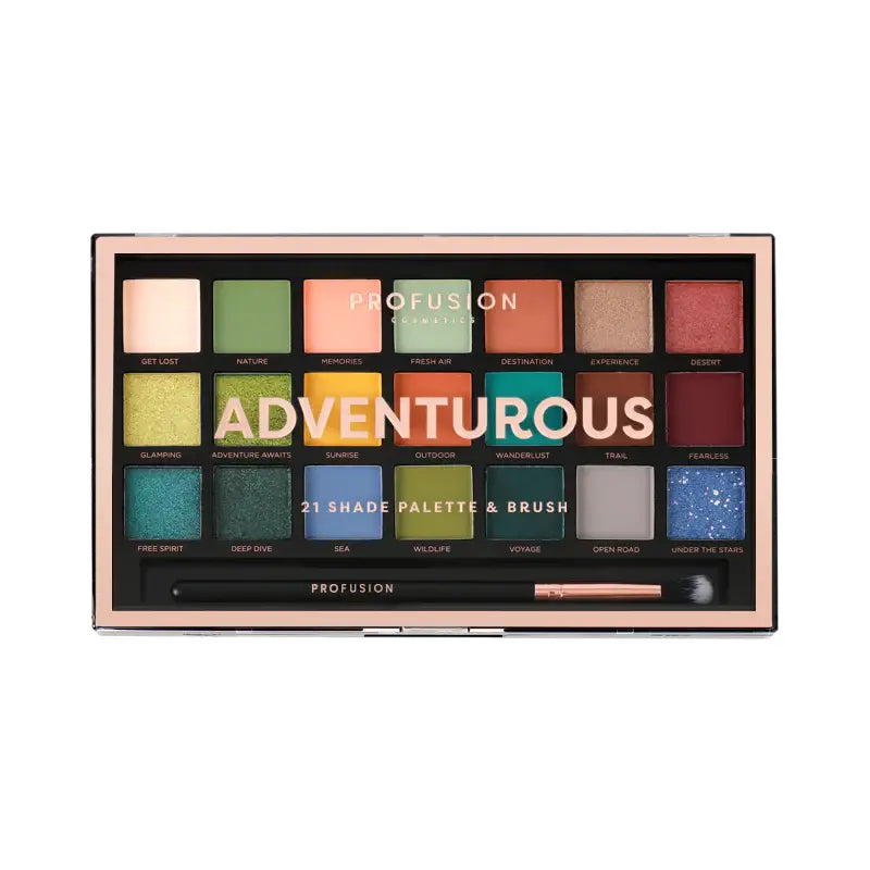 Profusion Cosmetics 21 Shade Palette - Adventurous Eyes