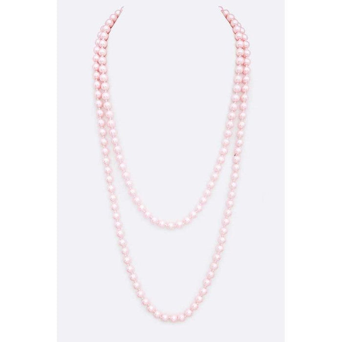 8MM Hand Knotted 60 Pearl Necklace