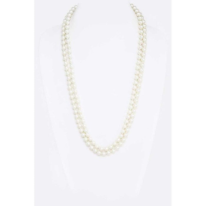 8MM Hand Knotted 60 Pearl Necklace