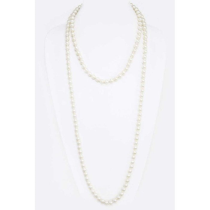 8MM Hand Knotted 60 Pearl Necklace