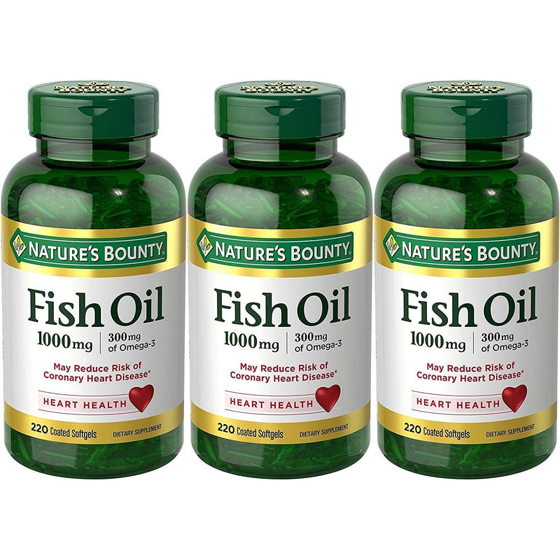 Nature's Bounty Nature's Bounty Fish Oil, Dietary Supplement, Omega-3, Supports Heart Health, 1000 Mg, 220 Coated Softgels Vitamins & Supplements