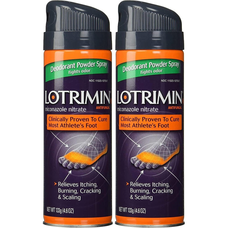Lotrimin Lotrimin AF Athlete's Foot Powder Spray, Miconazole Nitrate 2%, Clinically Proven Effective Antifungal Treatment Of Most AF, Jock Itch And Ringworm, 4.6 Ounces (133 Grams) Spray Can Health & Beauty