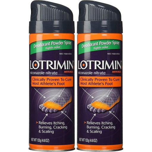 Lotrimin Lotrimin AF Athlete's Foot Powder Spray, Miconazole Nitrate 2%, Clinically Proven Effective Antifungal Treatment Of Most AF, Jock Itch And Ringworm, 4.6 Ounces (133 Grams) Spray Can Health & Beauty