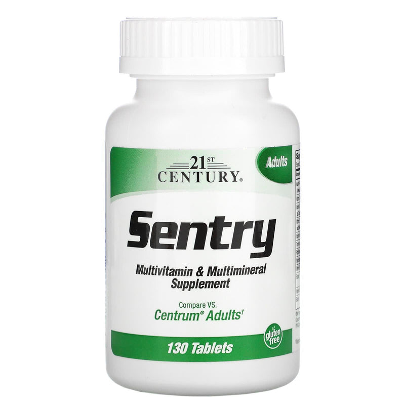 21st Century 21st Century Sentry, Adults Multivitamin & Multimineral Supplement, 130 Tablets Vitamins & Supplements