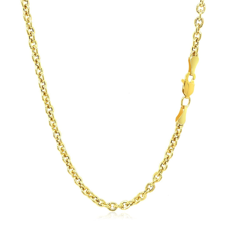 Bids.com 3.0mm 14k Yellow Gold Forsantina Lite Cable Link Chain Necklaces