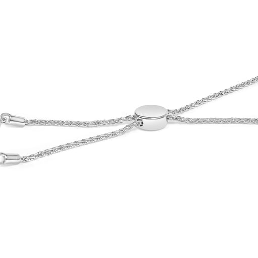 Bids.com .925 Sterling Silver 1/6 Cttw Diamond X and O Bolo Bracelet Bracelets