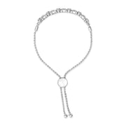 Bids.com .925 Sterling Silver 1/6 Cttw Diamond X and O Bolo Bracelet Bracelets