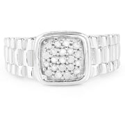 Bids.com 0.25 Carat Genuine White Diamond .925 Sterling Silver Ring Rings