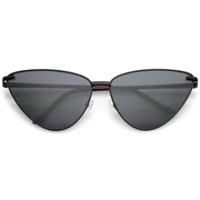 zeroUV Oversize Thin Metal Cat Eye Butterfly Frame Sunglasses C201 Sunglasses