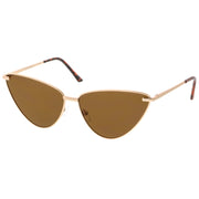 zeroUV Oversize Thin Metal Cat Eye Butterfly Frame Sunglasses C201 Sunglasses