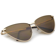 zeroUV Oversize Thin Metal Cat Eye Butterfly Frame Sunglasses C201 Sunglasses