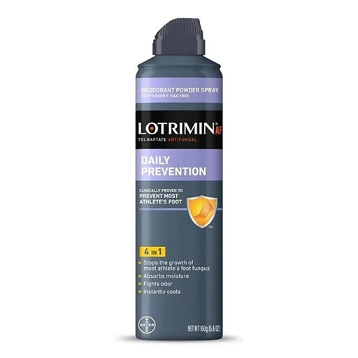 Lotrimin Lotrimin Deodorant Powder Spray, 4 In 1, Daily Prevention 5.6 Oz Deodorant