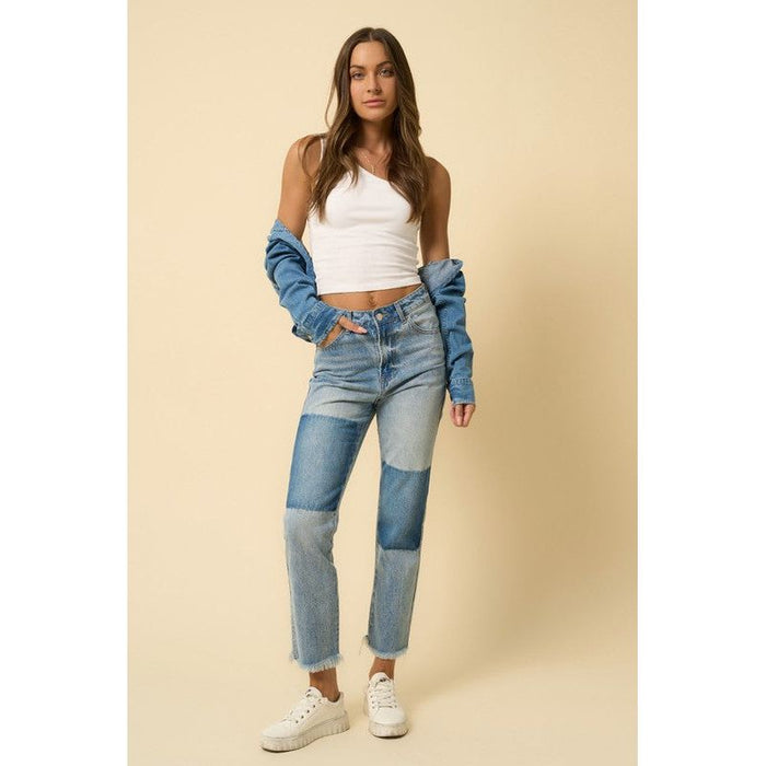 High Rise Straight Jeans