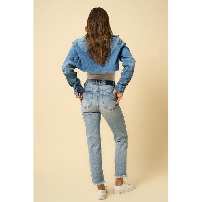 High Rise Straight Jeans