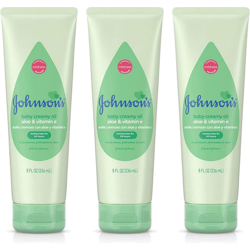 Johnson's Johnson's Baby Creamy Oil, Aloe Vera & Vitamin E Baby & Toddler Furniture White Smoke