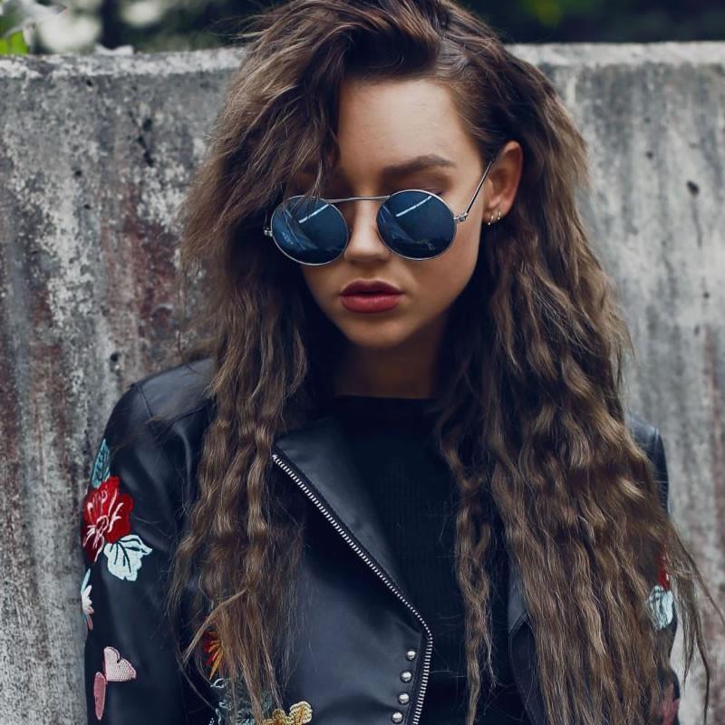 zeroUV Large Retro Round Steampunk Mirrored Lens Sunglasses 8759 Sunglasses