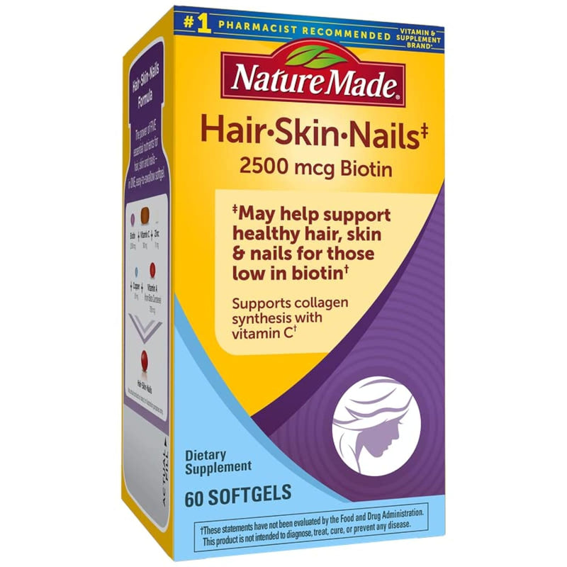 Nature Made Nature Made Hair, Skin And Nails With Biotin 2500 Mcg Softgels Vitamins & Supplements