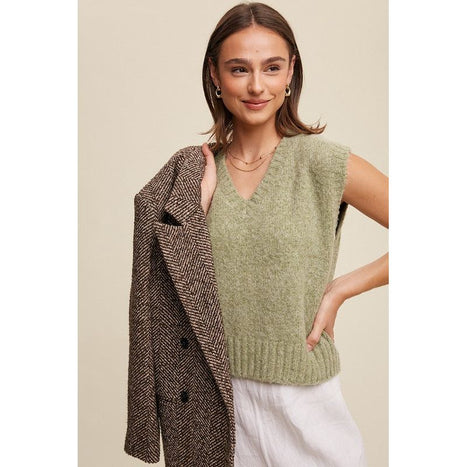 Soft Touch Cropped Knit Vest