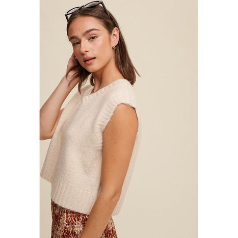 Soft Touch Cropped Knit Vest