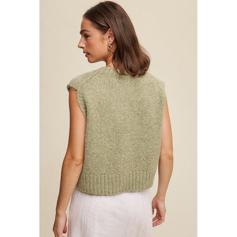 Soft Touch Cropped Knit Vest