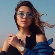 zeroUV Retro Modern Rimless Flat Color Lens Aviator Sunglasses A826 Sunglasses