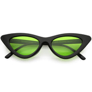 zeroUV Women's Retro Flat Angle Colored Lens Black Frame Sunglasses C511 Sunglasses