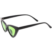 zeroUV Women's Retro Flat Angle Colored Lens Black Frame Sunglasses C511 Sunglasses