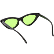 zeroUV Women's Retro Flat Angle Colored Lens Black Frame Sunglasses C511 Sunglasses