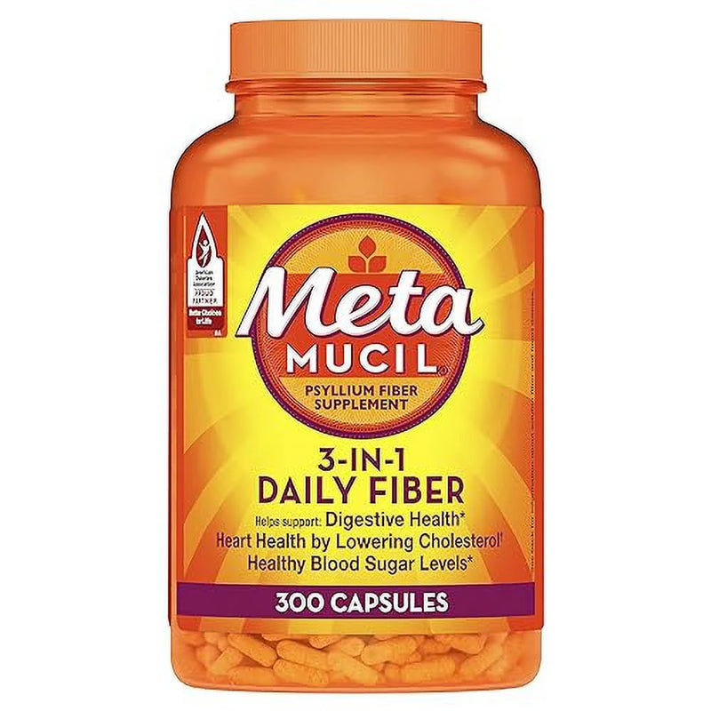 Metamucil Metamucil Daily Fiber Supplement, Psyllium Husk, 300 Capsules Vitamins & Supplements