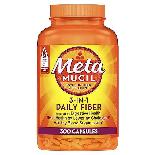 Metamucil Metamucil Daily Fiber Supplement, Psyllium Husk, 300 Capsules Vitamins & Supplements