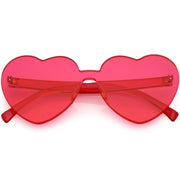 zeroUV Women's Heart Shape Color Tone Monoblock Sunglasses C578 Sunglasses