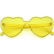 zeroUV Women's Heart Shape Color Tone Monoblock Sunglasses C578 Sunglasses