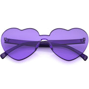 zeroUV Women's Heart Shape Color Tone Monoblock Sunglasses C578 Sunglasses