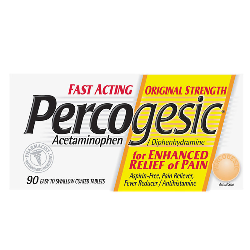 Percogesic Percogesic Hospital Strength Pain Reliever - 90 Tablets Medicine & Drugs White Smoke