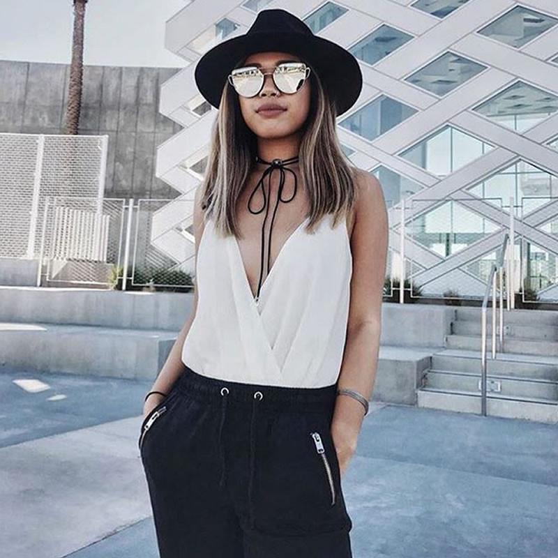 zeroUV Oversize Thin Cross Brow Mirrored Flat Lens Sunglasses A545 Sunglasses