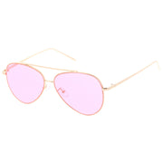 zeroUV Retro Color Tone Color Flat Lens Aviator Sunglasses A967 Sunglasses