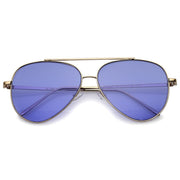 zeroUV Retro Color Tone Color Flat Lens Aviator Sunglasses A967 Sunglasses