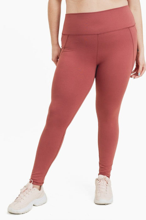 Curvy Tapered Band Essential High Waist Leggings