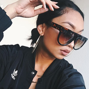 zeroUV Large Oversized Flat Top Teardrop Frame Aviator Sunglasses 9142 Sunglasses